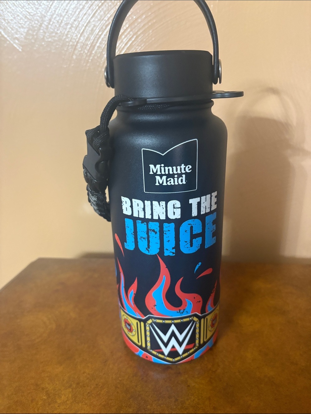 'Bring The Juice' Black Insulated Water Bottle